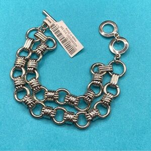 Chunky Chain Link Bracelet With Toggle Clasp
